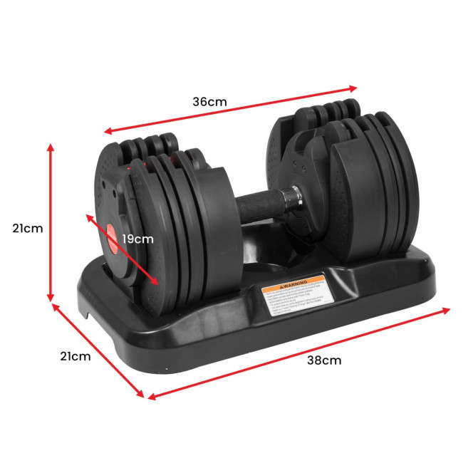 40kg Powertrain GEN2 Adjustable Dumbbell Set with Pro Stand Image 9