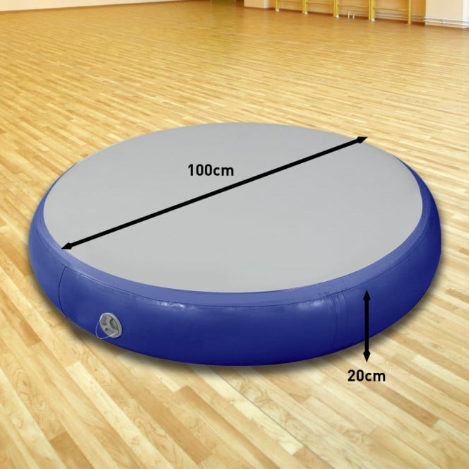 Powertrain 1m Air Track Spot Round Inflatable Tumbling Mat - Dark Blue Image 9