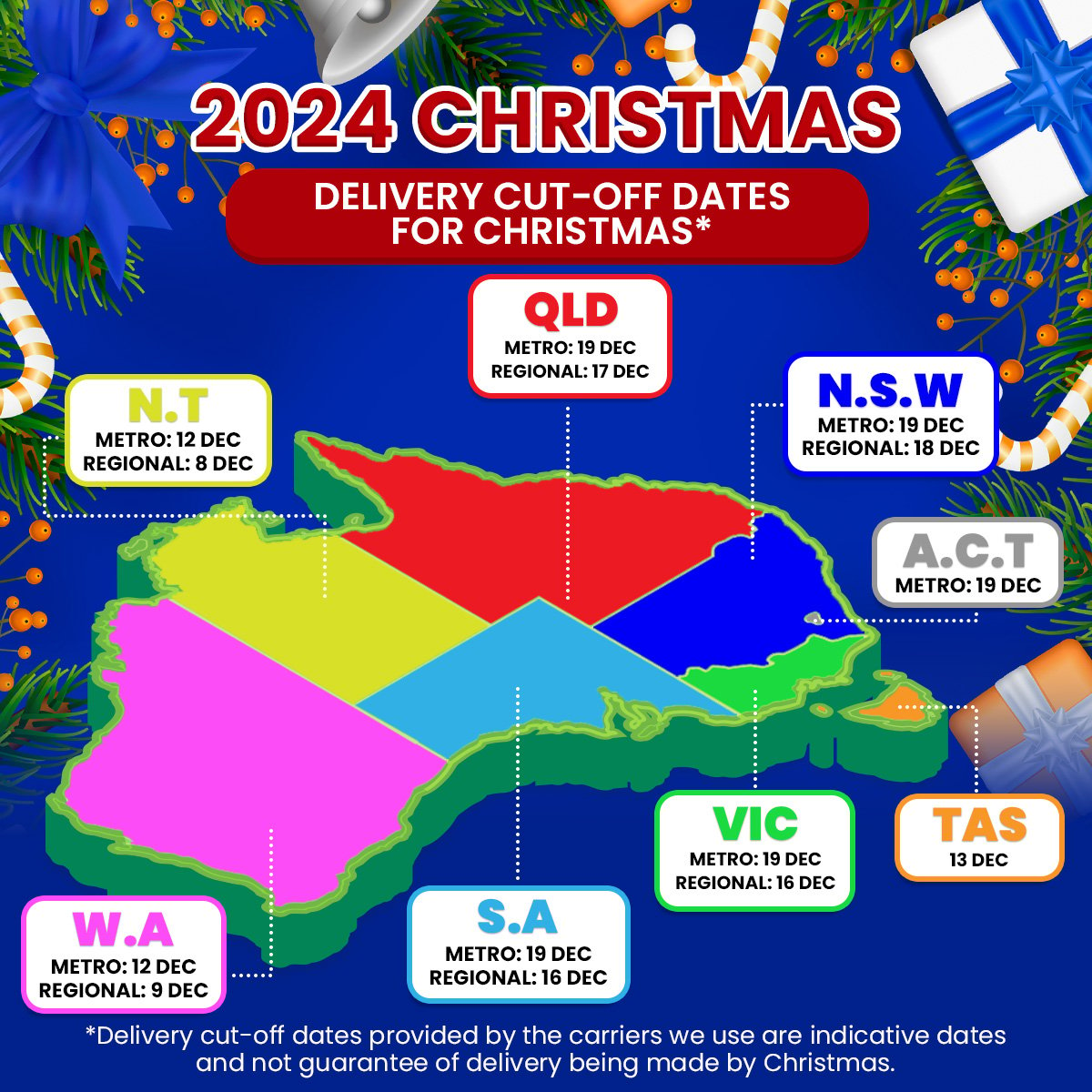 Kahuna 2024 christmas cutoff dates