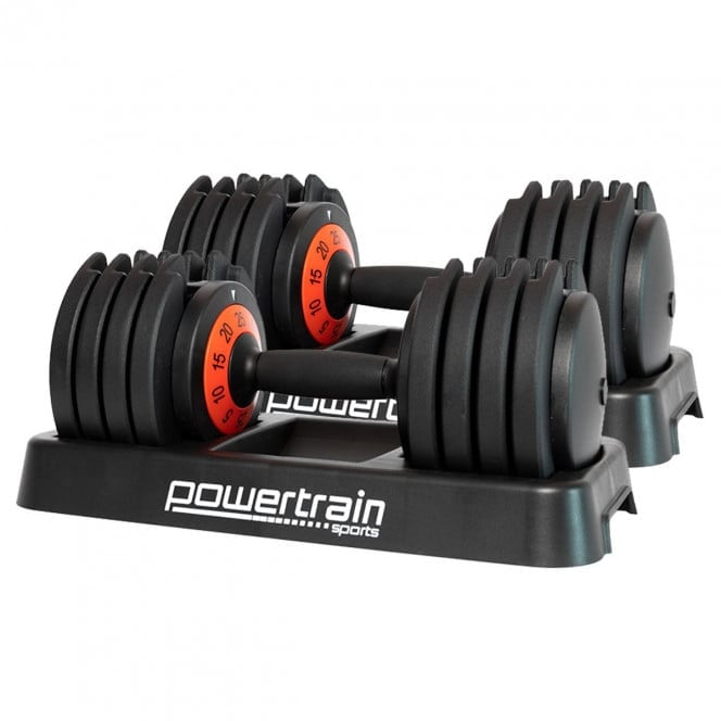 Powertrain GEN2 Pro 25kg adjustable dumbbells